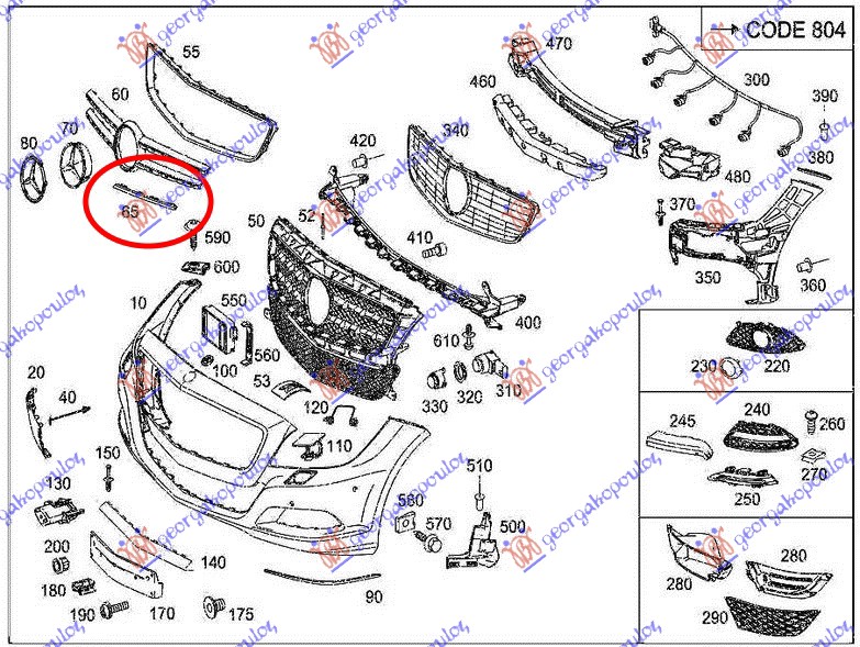 Lajsna Pvc Maske Donja Hrom L Mercedes Cls 2188850521