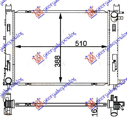 Hladnjak Motora Ac 5 1X40 8X2 7 B A Renault Clio