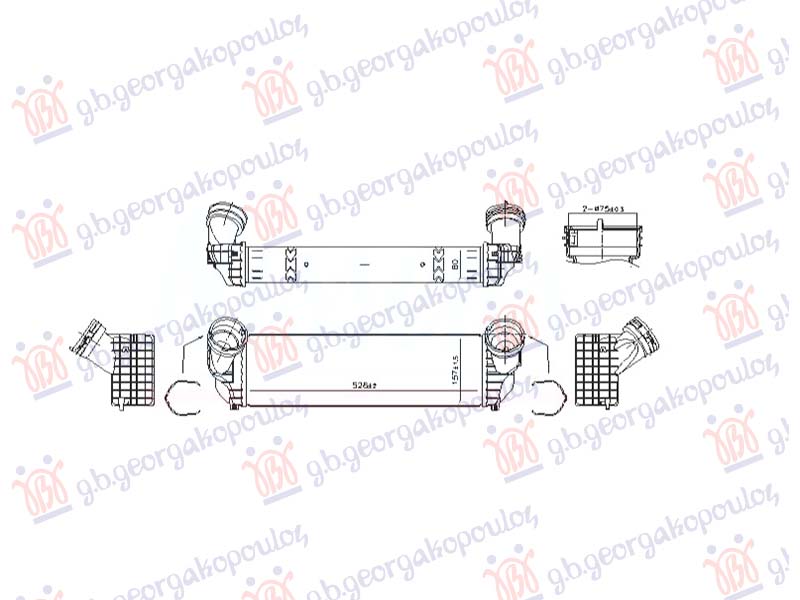 HLADNJAK INTERKULERA 3.0 DIZEL (528x157) BMW X5 (F15) (2013-2018) (OEM ...