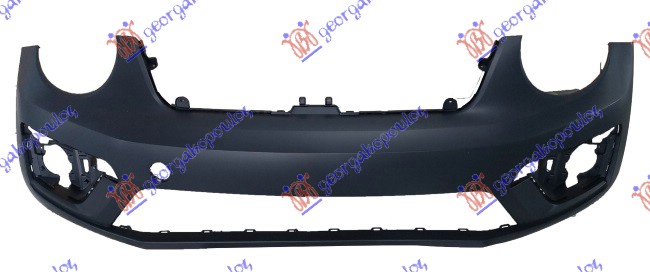 Evan-Fischer Front Bumper Cover For VW Beetle 2015-2018 - Primed Without Sensor Holes