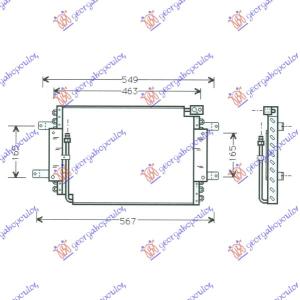 HLADNJAK KLIME -93 SVI MOD.(43.7x33.5x2.6) SUZUKI VITARA 2D (1989-1998) (OEM: 95310-60A50, 9531060A50, 9531060A51)