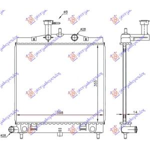 HLADNJAK MOTORA (35.5x39.5) KIA PICANTO (2008-2011) (OEM: 25310-07500, 2531007500)