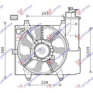 VENTILATOR BENZIN(SA POSUDOM) KIA PICANTO (2008-2011) (OEM: 2538007560)