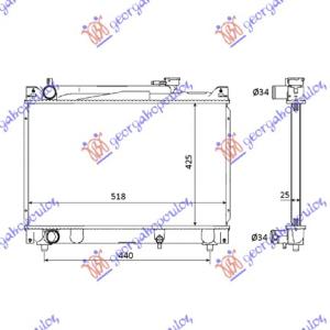 HLADNJAK MOTORA 2.0 V6-2.0 16V(42x52x27) SUZUKI VITARA 4D (1992-1998) (OEM: 17700-77E20, 17700-77E30, 1770077E20)