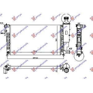 HLADNJAK MOTORA XN/XR (53x32) RALLY (MAHLE BEHR) PEUGEOT 106 (1996-2003) (OEM: 1301SX, 1330.A7, 133087)