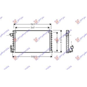 HLADNJAK A/C (54x31.3x2.5) PEUGEOT 106 (1996-2003) (OEM: 6455V5, 9621991480)