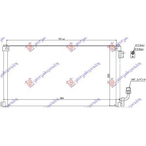 HLADNJAK KLIME (54.5x31.4) PEUGEOT 106 (1996-2003) (OEM: 6455.Z1, 6455Z1)