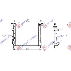 HLADNJAK MOTORA BENZIN -AC(35x37)SA SENZ.PREKIDAC(SRAF RENAULT CLIO (1998-2001) (OEM: 7700430647, 7700836300, 7700838134)