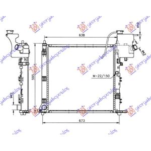 HLADNJAK MOTORA BENZIN/DIZEL MAN -AC (57x56) BEHR MERCEDES VITO (W638) (1996-2004) (OEM: 6385011601, A6385011601)