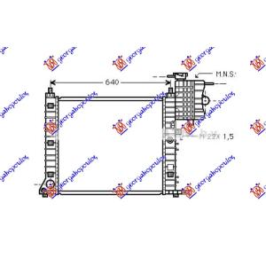 HLADNJAK MOTORA BENZIN/DIZEL MAN -AC (570x560) MERCEDES VITO (W638) (1996-2004) (OEM: 6385011601, A6385011601)