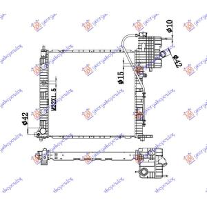 HLADNJAK MOTORA 99-03 2.2CDI MAN +AC(57x56) MERCEDES VITO (W638) (1996-2004) (OEM: 6385012701, A6385012701)