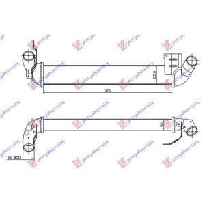 HLAD.NTERKULERA 1.5 DIZEL(570x84x50) RENAULT CAMPUS (2004-) / RENAULT CLIO (2001-2006) / RENAULT THALIA (2001-) (OEM: 8200245599, 8200742599)