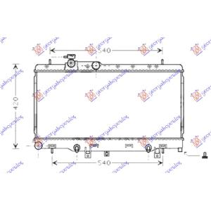 HLADNJAK MOTORA 1.6-2.0-2.5 BEN AUTO 340x692 SUBARU IMPREZA (2001-2008) (OEM: 32007315, 45111AE000, 45111AE001)