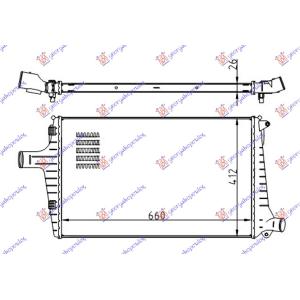 HLADNJAK INETERCULERA 2.5 Tdi DSL(650x415x16) AUDI A6 (1997-2004) (OEM: 4B0145805A)