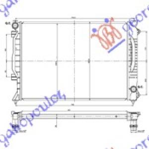 HLADNJAK MOTORA 2.7I 24v - 2.5TDi (MAN) (63x45x30) (NRF) AUDI A6 1997-2004 (4B2/4B4/4B5/4B6) (OEM: 4B0121251AE)