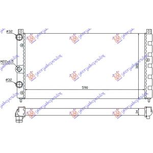 HLADNJAK MOTORA 1.6i 8V-1.9D (59x32) SKODA FELICIA (1998-2001) (OEM: 6U0 121 253A, 6U0121253A)