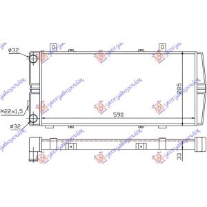 HLADNJAK MOTORA 1.6 (59x28) SKODA FELICIA (1998-2001) (OEM: 6U0121253)