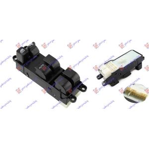 PREKIDAC U PREDNJIM VRATIMA (4 TASTERA) (1 KONEKTOR) (16 PIN) Leva str. NISSAN P/U (D22) 2WD-4WD (1998-2001) (OEM: 25401-3S400, 254013S400)