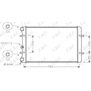 HLADNJAK SVI MODELI BENZIN-DIZEL M/A+/-AC(65x41.5 SKODA OCTAVIA 4 (1997-2010) (OEM: 1J0121253A, 1J0121253AB, 1J0121253AD)