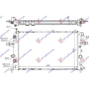 HLADNJAK MOTORA 2.0-2.2 TD A/T DIZEL 600x370 OPEL ZAFIRA (1999-2005) (OEM: 1300210, 1300407, 9157938)