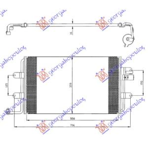 HLADNJAK KLIME 1.6-1.8-2.0 BENZIN -1.9TDI (54x3 VW NEW BEETLE (1998-2011) (OEM: 1C0820411, 1C0820413A, 1C0820413E)