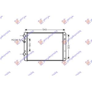 HLADNJAK MOTORA SVI MODELI +/-A/C (49.8x37.7 VW LUPO (1998-2005) (OEM: 10121253, 1?0121253??, 1H0121253BJ)