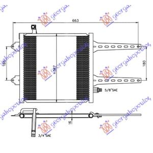 HLADNJAK KLIME (33.5x36.5x2.2) VW LUPO (1998-2005) (OEM: 6N0820413B)