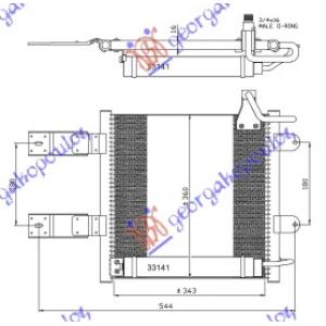 HLADNJAK KLIME (33.5x36.5) VW LUPO (1998-2005) (OEM: 6X0820411, 6X0820413)