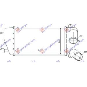 HLADNJAK INTERCOOLER 1.4HDi (275x147x64) CITROEN C2 (2008-2010) (OEM: 0384G2)