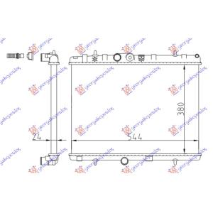 HLADNJAK MOTORA BENZIN-DIZEL (M) (38x54.4x2.3) CITROEN C2 (2008-2010) (OEM: 1330.P8, 1330P8)