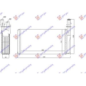 GREJAC KABINE (M) (280x157x42) ALFA ROMEO 166 (1998-2007) (OEM: 46721527, 60815099)