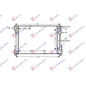 HLADNJAK MOTORA 1.6-1.8-2.0-2.1-3.5A/T CEV 16mm MERCEDES C CLASS (W204) (2007-2011) (OEM: 0995002703, 0995006203)