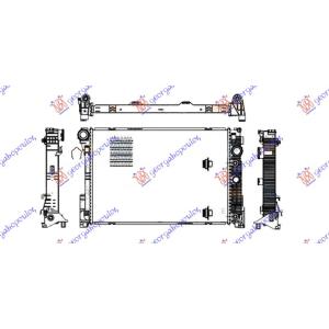 HLADNJAK MOTORA 3.0-3.5 BENZIN 2.1-2.2-3.0 DIZEL 64x43 MERCEDES C CLASS (W204) (2007-2011) (OEM: 2045001203, 2045003603, A2045001203)