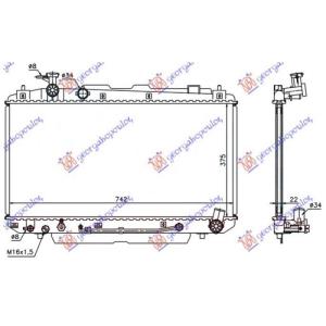 HLADNJAK MOTORA 2.0 16V (AUTO) (37.5x73.8x) (KOYO) TOYOTA RAV 4 (XA20) (2000-2005) (OEM: 16400-28140, 1640028140)