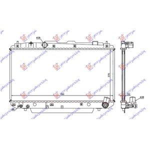 HLADNJAK MOTORA 2.0 D4d +/-AC (37.5x73.8x25) TOYOTA RAV 4 (XA20) (2000-2005) (OEM: 16400-27060, 1640027060, 1640027061)