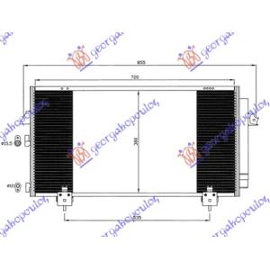 HLADNJAK KLIME BENZIN DIZEL (730x400x16) TOYOTA RAV 4 (XA20) (2000-2005) (OEM: 8846042060, 8846042070, 8846042080)