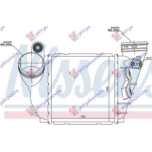 HLADNJAK INTERCOOLER BENZIN-DIZEL (18.3x19x6.5) 12mm SEAT TOLEDO (1999-2004) (OEM: 1J0.145.803T, 1J0145803T)