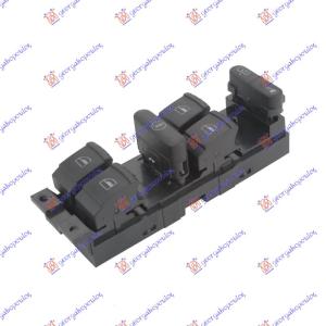 PREKIDAC U PREDNJIM VRATIMA (CETVR)(9PIN)(CRVENI) Leva str. SEAT TOLEDO (1999-2004) (OEM: 1J4959857B)