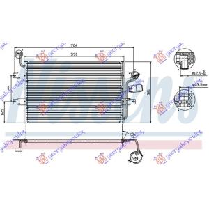 HLADNJAK KLIME (52.5x36.2) SEAT CORDOBA (1999-2002) (OEM: 6K0820413D)