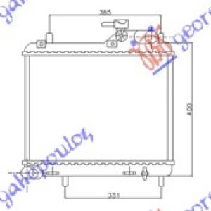 HLADNJAK MOTORA 1.5 CRDi (36x47.6) HYUNDAI ACCENT SDN (1999-2002) (OEM: 25310-25810, 2531025810)