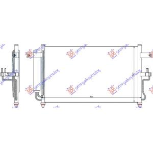 HLADNJAK KLIME BENZIN-DIZEL (57x35.5) HYUNDAI ACCENT SDN (1999-2002) (OEM: 9760625500)