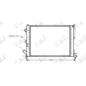 HLADNJAK MOTORA 1.8-2.0 +/-A/C (63.4x43.8) RENAULT LAGUNA (1998-2000) (OEM: 7701038219)