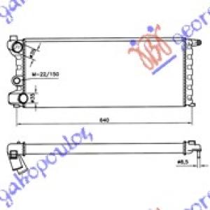 HLAD MOTORA 750-1000 4X4 (58x25x34) 86-89 LANCIA Y10 (1991-1995) (OEM: 7567061)