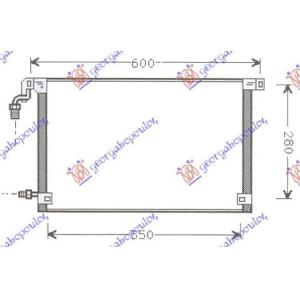 HLADNJAK KLIME (54.5x31.4) 2 PRIKLJUCKA CITROEN SAXO (1999-2004) (OEM: 6455V0)