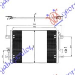 HLADNJAK KLIME 1.2 BENZIN (44x35x16) 03- FIAT STRADA (1999-2005) (OEM: 46826681)