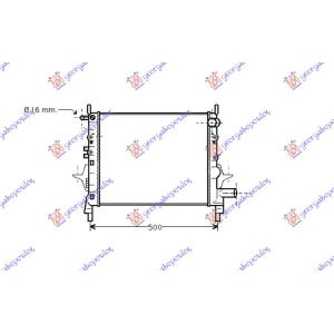 HLADNJAK MOTORA 1.1cc I 8V-1.2cc 16V(43x37.7)-A RENAULT TWINGO (1998-2000) (OEM: 7701045212)