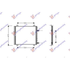 HLADNJAK KLIME (38x39) RENAULT TWINGO (1998-2000) (OEM: 7700428315)