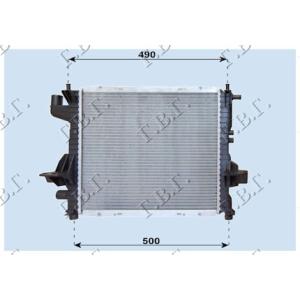 HLADNJAK MOTORA 1.1-1.2 I +A/C (43x39.5) RENAULT TWINGO (2000-2007) (OEM: 7701045211, 7701499801)