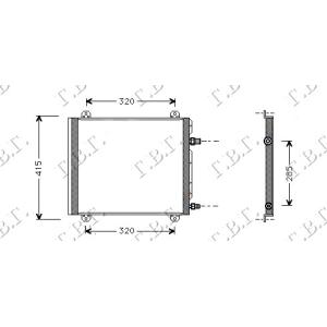 HLADNJAK KLIME (38x39) RENAULT TWINGO (2000-2007) (OEM: 7700428315)