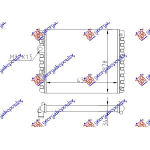 HLADNJAK MOTORA ZA SVE MODELSEN (MAN) (-AC) (43x38) (VALEO) VW POLO 1999-2001 (6N2) (OEM: 6N0121253K)